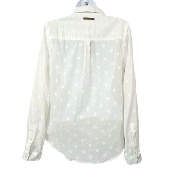 NEW Anthro Trovata Birds of Paradise Embroidered Dot Button Down Shirt Size S - Picture 4 of 13